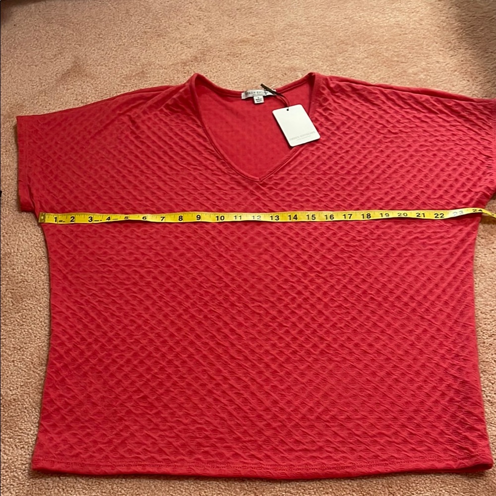 Green Envelope Crimson V-Neck Blouse